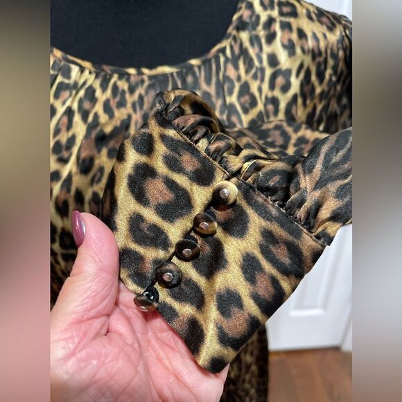 The Kooples Leopard Print Silk Dress - Size 4 - NWT - Picture 2 of 5